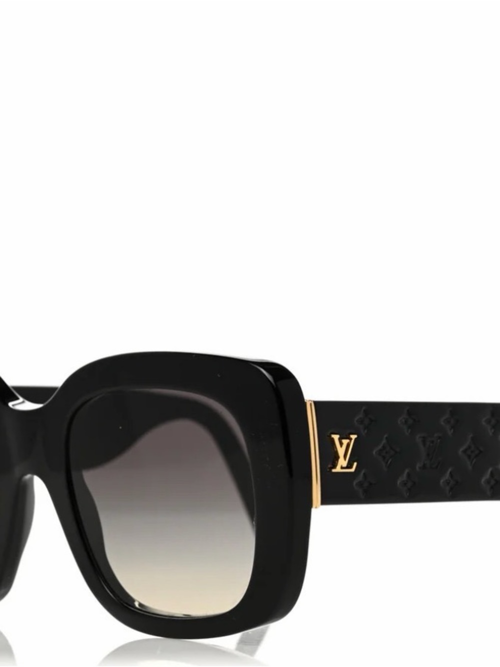 NWT Louis Vuitton Black Monogram Square Sunglasses with RFID and box - Picture 2 of 5